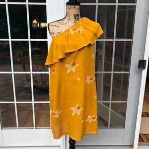 EUC Mossimo One Shoulder Hawaiian Dress